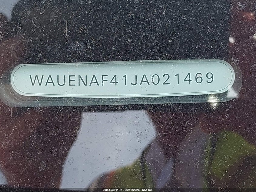 2018 Audi A4 VIN WAUENAF41JA021469 IAAI salvage auction — ENGINE DAMAGE, Mv-907A (New York), sold $1,550 on 2026-07-28 (photo 9)