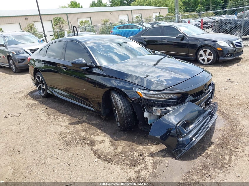 2021 Honda Accord VIN 1HGCV2F38MA034037 IAAI salvage auction — FRONT & REAR, Salvage Title, sold $4,850 on 2026-07-19 (photo 1)