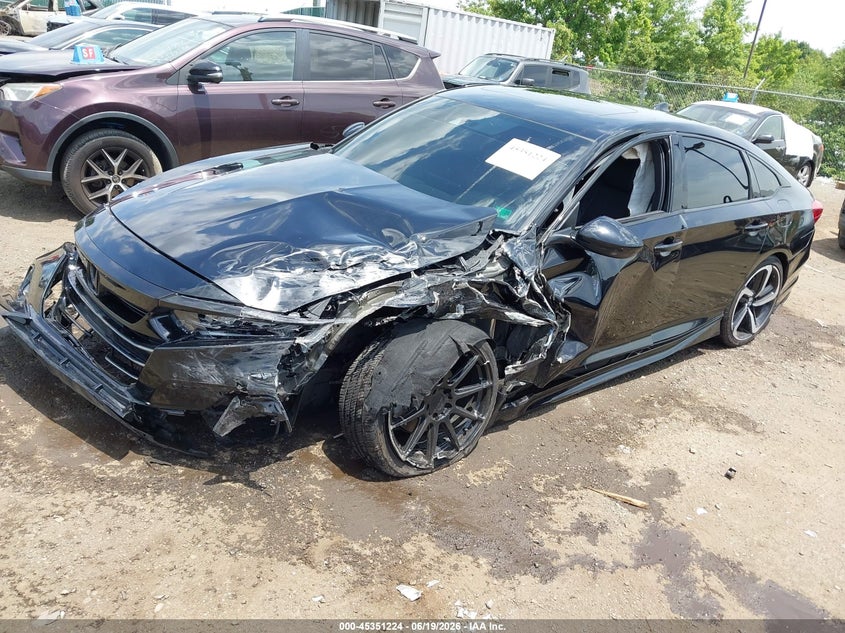 2021 Honda Accord VIN 1HGCV2F38MA034037 IAAI salvage auction — FRONT & REAR, Salvage Title, sold $4,850 on 2026-07-19 (photo 2)
