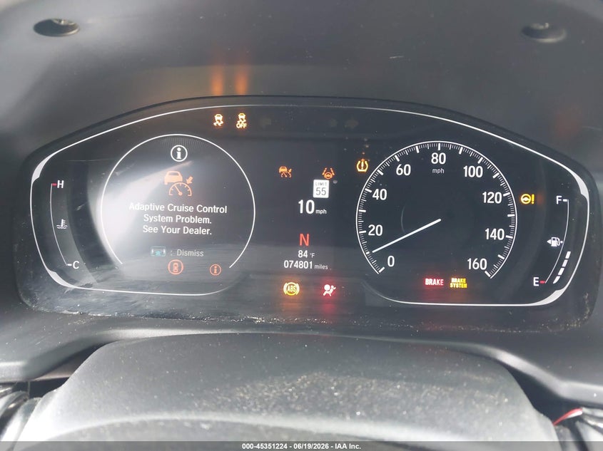 2021 Honda Accord VIN 1HGCV2F38MA034037 IAAI salvage auction — FRONT & REAR, Salvage Title, sold $4,850 on 2026-07-19 (photo 7)