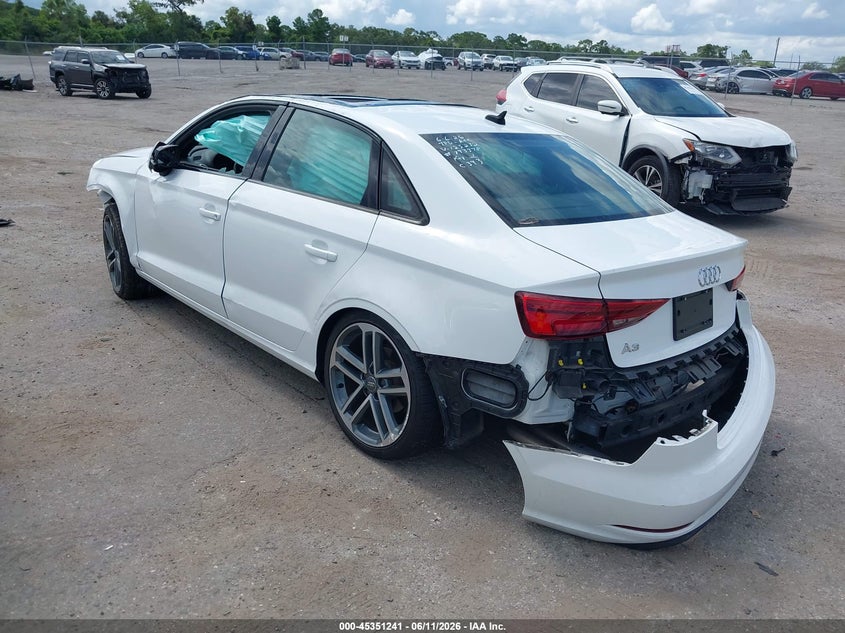 2019 Audi A3 VIN WAUAUGFF9KA125232 IAAI salvage auction — ROLLOVER, Rebuildable (Florida), sold $1,250 on 2026-07-23 (photo 3)
