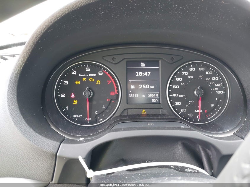 2019 Audi A3 VIN WAUAUGFF9KA125232 IAAI salvage auction — ROLLOVER, Rebuildable (Florida), sold $1,250 on 2026-07-23 (photo 7)