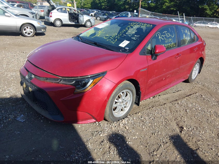 2021 Toyota Corolla VIN JTDEAMDE2MJ020394 IAAI salvage auction — FRONT END, Salvage Title, sold $1,050 on 2026-07-28 (photo 2)