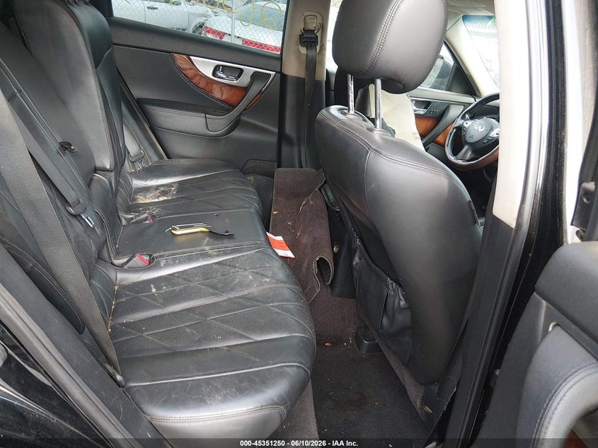 2009 Infiniti Fx50 VIN JNRBS18W59M201237 IAAI salvage auction — FRONT & REAR, Bill Of Sale (New York), sold $550 on 2026-07-14 (photo 8)
