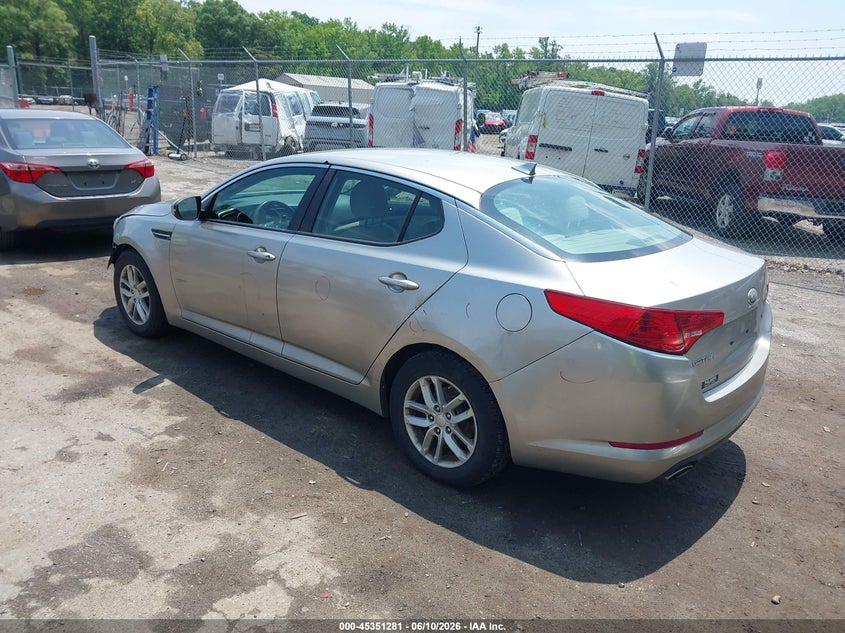 2013 Kia Optima VIN KNAGM4A77D5327927 IAAI salvage auction — FRONT END, Salvage - Greater Than 75% (Maryland), sold $675 on 2026-07-14 (photo 3)