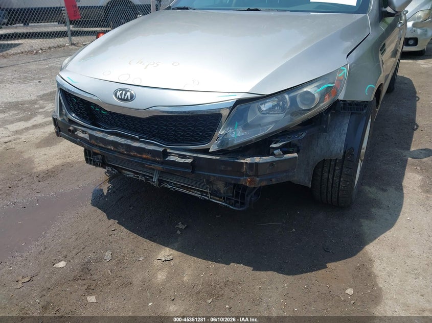 2013 Kia Optima VIN KNAGM4A77D5327927 IAAI salvage auction — FRONT END, Salvage - Greater Than 75% (Maryland), sold $675 on 2026-07-14 (photo 6)