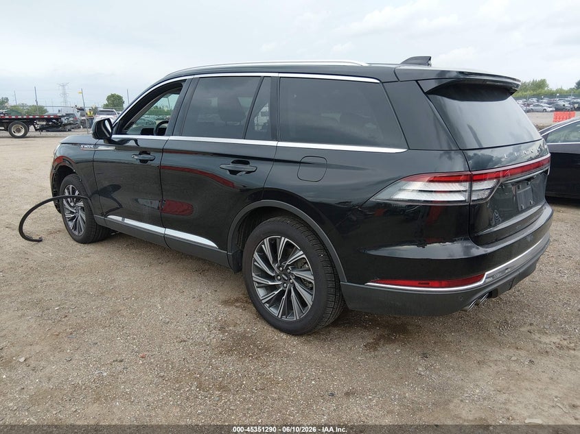 2025 Lincoln Aviator VIN 5LM5J0XC9SGL17362 IAAI salvage auction — FRONT & REAR, Salvage (Illinois), sold $17,800 on 2026-08-01 (photo 3)