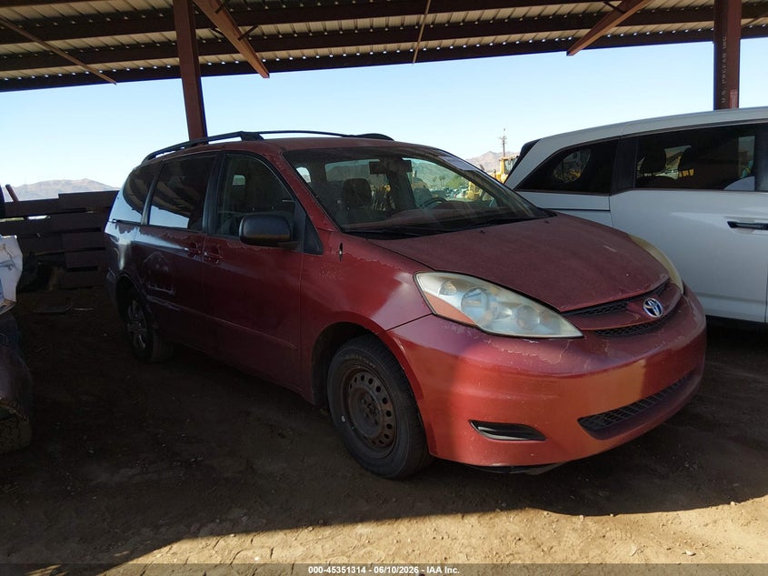 2010 Toyota Sienna VIN 5TDKK4CC6AS331759 IAAI salvage auction — LEFT REAR, Salvage (Arizona), sold $450 on 2026-07-21 (photo 1)