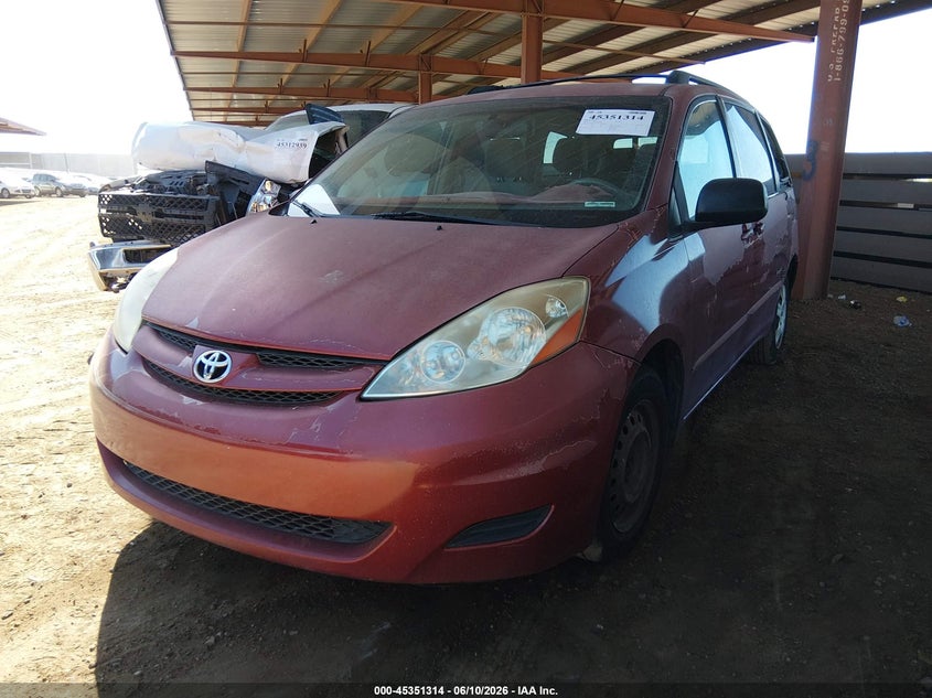 2010 Toyota Sienna VIN 5TDKK4CC6AS331759 IAAI salvage auction — LEFT REAR, Salvage (Arizona), sold $450 on 2026-07-21 (photo 2)