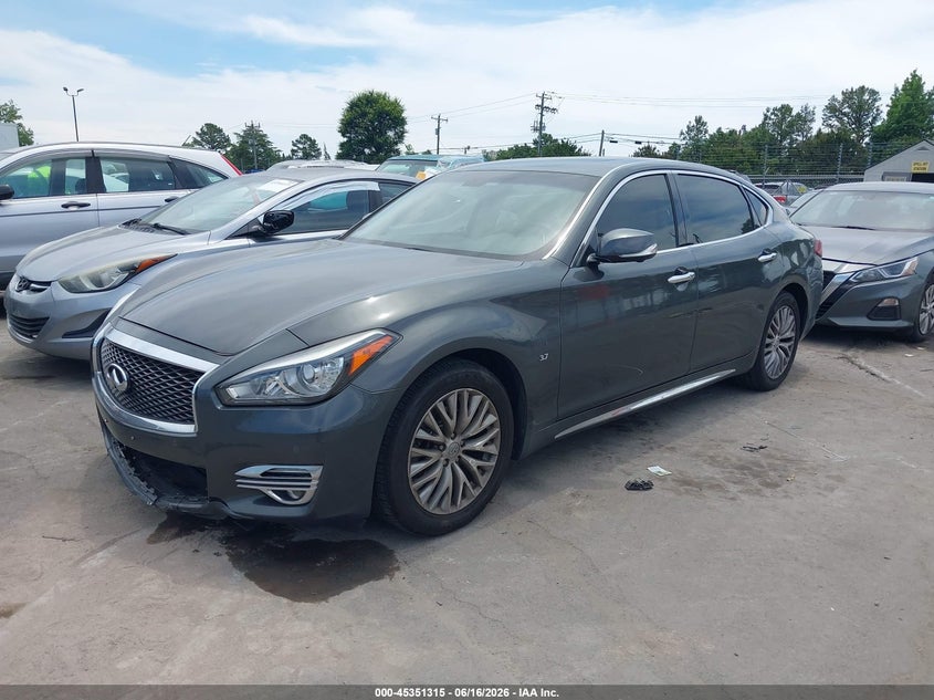 2015 Infiniti Q70 VIN JN1BY1PP8FM600148 IAAI salvage auction — UNDERCARRIAGE, Salvage (North Carolina), sold $3,700 on 2026-07-20 (photo 2)