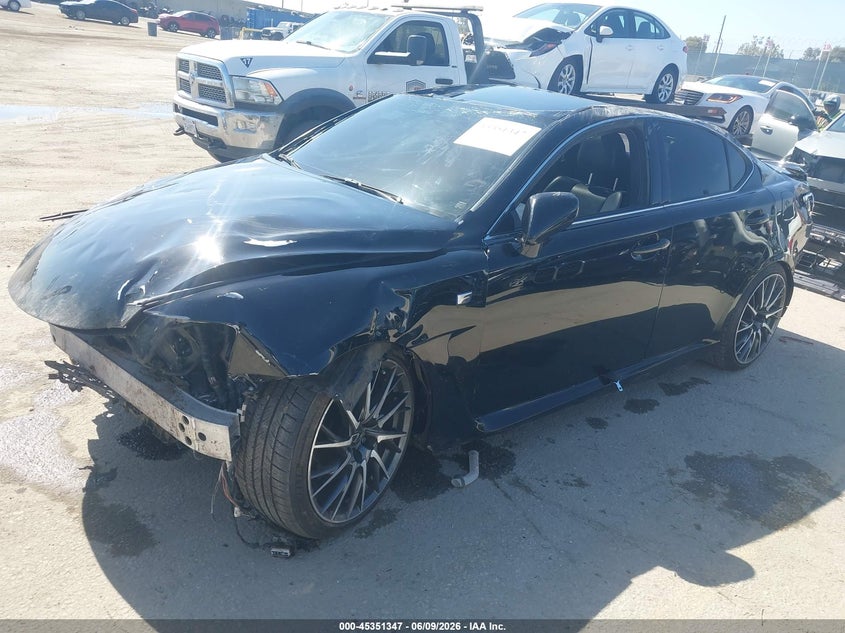2011 Lexus Is f VIN JTHBP5C22B5008832 IAAI salvage auction — ROLLOVER, Non-Repairable (California), sold $6,100 on 2026-07-08 (photo 2)