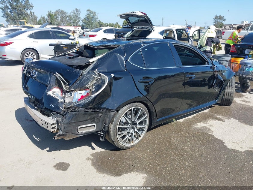 2011 Lexus Is f VIN JTHBP5C22B5008832 IAAI salvage auction — ROLLOVER, Non-Repairable (California), sold $6,100 on 2026-07-08 (photo 4)
