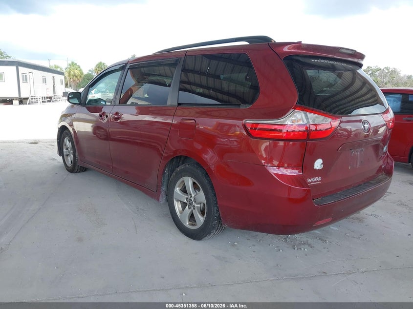 2018 Toyota Sienna VIN 5TDKZ3DC0JS906717 IAAI salvage auction — NORMAL WEAR, Clear (Florida), sold $2,800 on 2026-07-21 (photo 3)