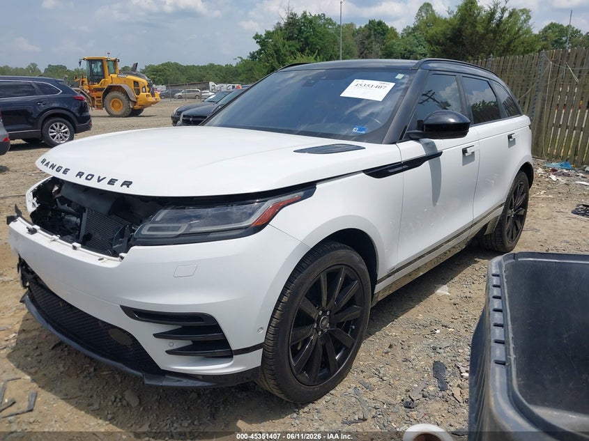 2019 Land rover Range rover velar VIN SALYL2EX8KA219872 IAAI salvage auction — RIGHT FRONT, Salvage (Virginia), sold $11,700 on 2026-07-13 (photo 2)