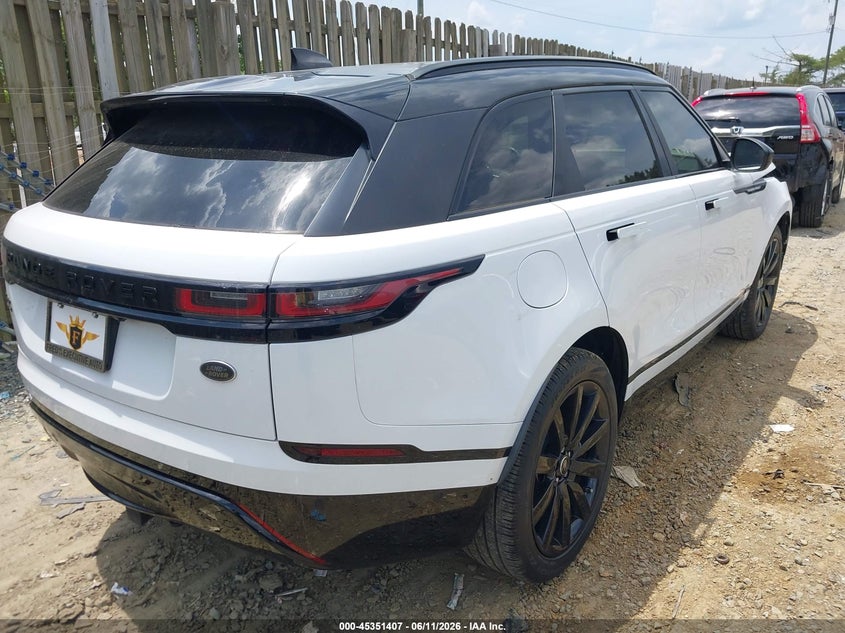 2019 Land rover Range rover velar VIN SALYL2EX8KA219872 IAAI salvage auction — RIGHT FRONT, Salvage (Virginia), sold $11,700 on 2026-07-13 (photo 4)