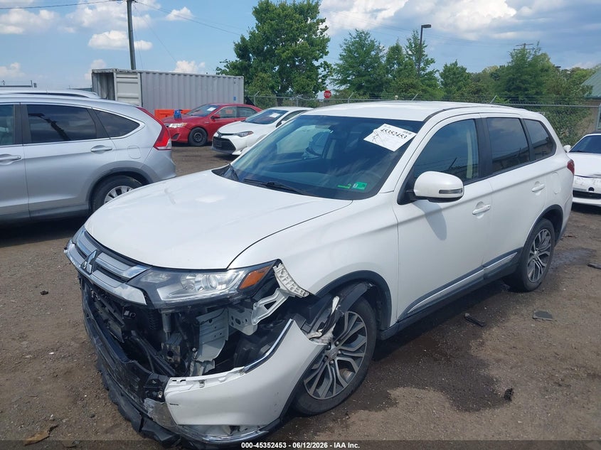 2016 Mitsubishi Outlander VIN JA4AZ3A37GZ012330 IAAI salvage auction — FRONT END, Clear (Virginia), sold $1,450 on 2026-07-18 (photo 2)