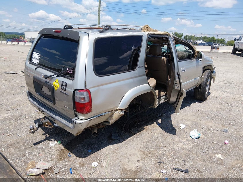2000 Toyota 4runner VIN JT3GN87R9Y0148036 IAAI salvage auction — ROLLOVER, Clear (Tennessee), sold $350 on 2026-07-16 (photo 4)