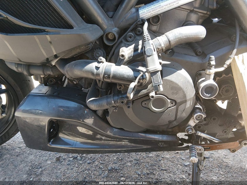 2012 Ducati Diavel VIN ZDM13BLW0CB008698 IAAI salvage auction — LEFT FRONT, Salvage (Colorado), sold $825 on 2026-07-28 (photo 9)