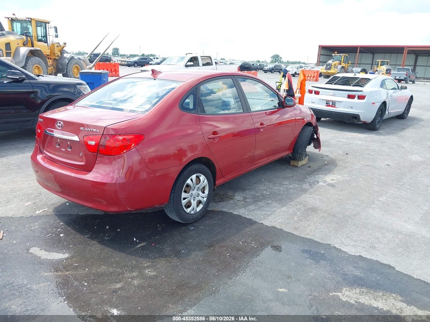 2010 Hyundai Elantra VIN KMHDU4ADXAU984844 IAAI salvage auction — RIGHT FRONT, Salvage (Missouri), sold $450 on 2026-07-28 (photo 4)