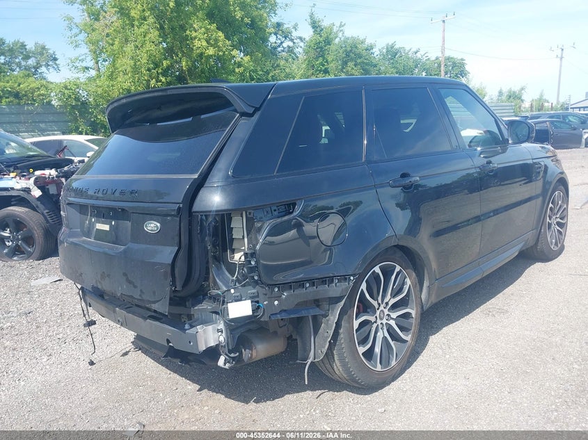 2019 Land rover Range rover sport VIN SALWV2SV7KA847927 IAAI salvage auction — REAR END, Salvage Title, sold $16,300 on 2026-07-23 (photo 4)