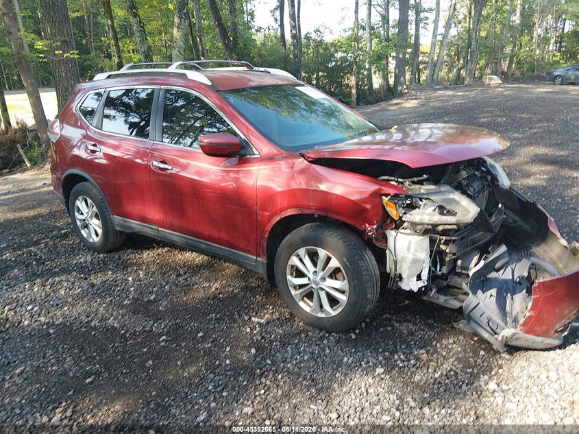 2016 Nissan Rogue VIN KNMAT2MT3GP646601 IAAI salvage auction — FRONT END, Salvage Title, sold $1,100 on 2026-07-14 (photo 1)