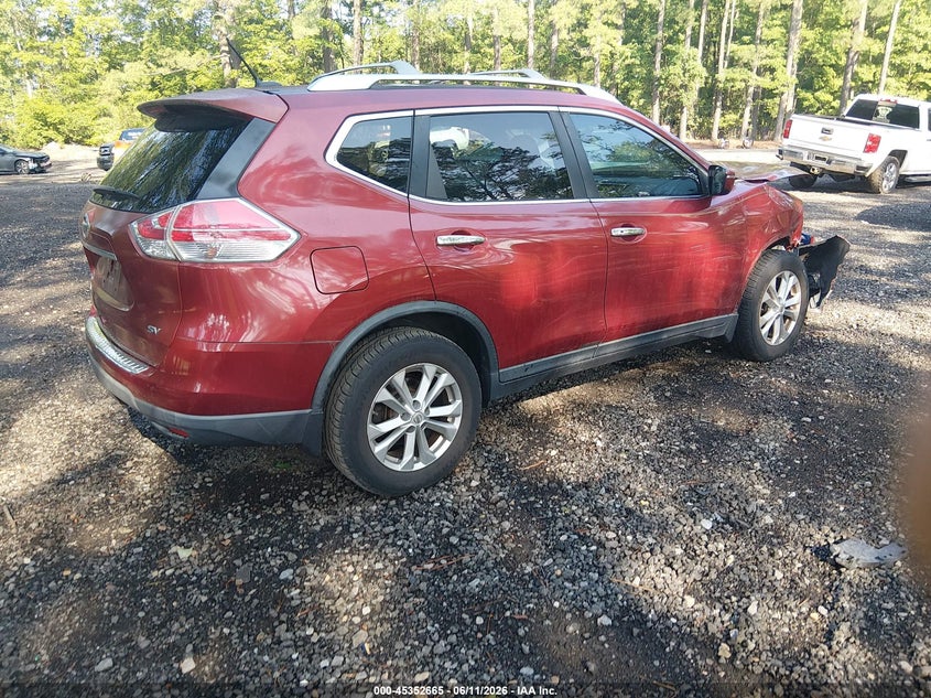 2016 Nissan Rogue VIN KNMAT2MT3GP646601 IAAI salvage auction — FRONT END, Salvage Title, sold $1,100 on 2026-07-14 (photo 4)