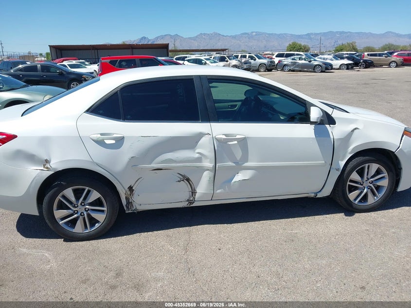2014 Toyota Corolla VIN 5YFBPRHE3EP123393 IAAI salvage auction — RIGHT SIDE, Salvage (Arizona), sold $3,100 on 2026-07-09 (photo 6)