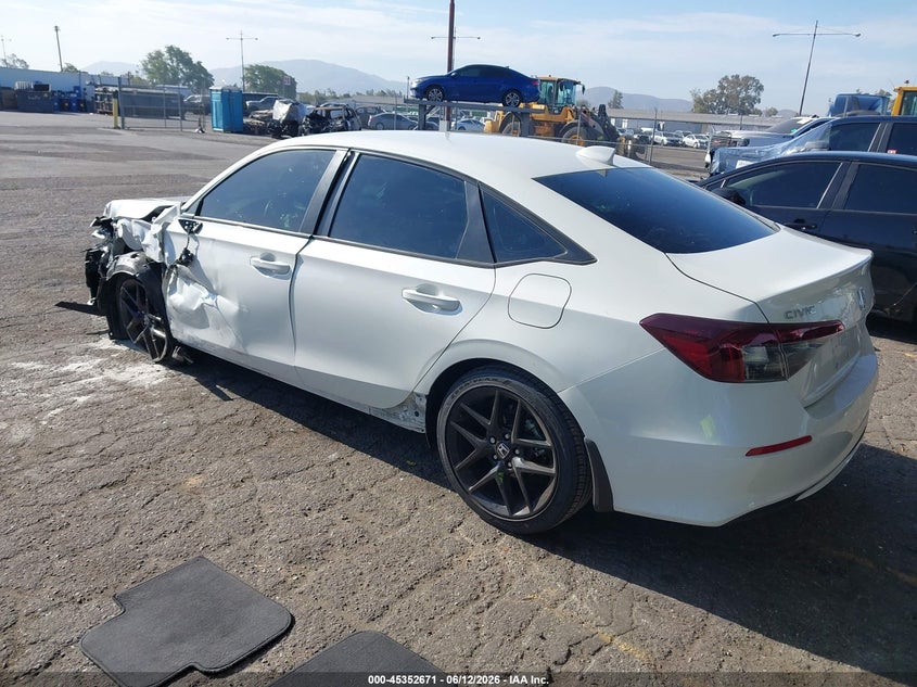 2025 Honda Civic VIN 2HGFE2F5XSH522614 IAAI salvage auction — LEFT SIDE, Salvage (California), sold $8,025 on 2026-07-28 (photo 3)