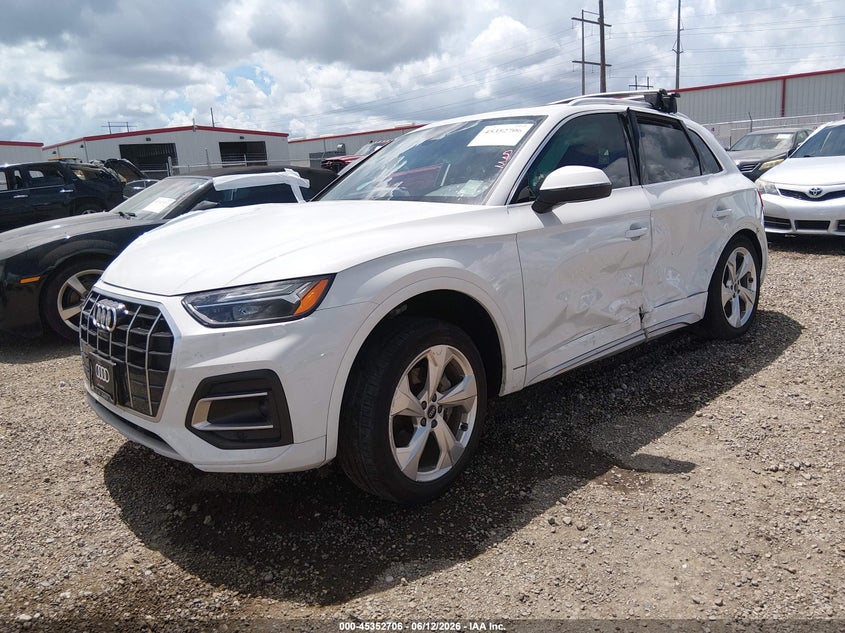2021 Audi Q5 VIN WA1BAAFY9M2106153 IAAI salvage auction — ROLLOVER, Salvage (Louisiana), sold $3,625 on 2026-07-22 (photo 2)