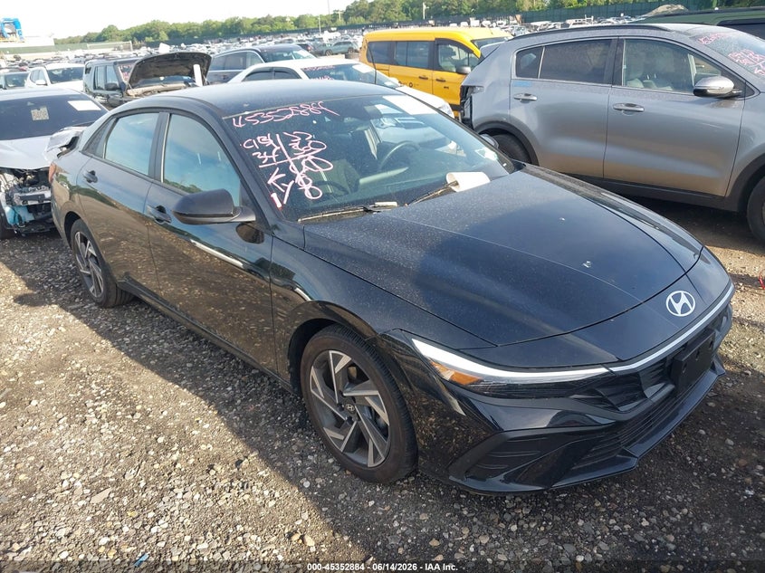 2025 Hyundai Elantra VIN KMHLM4DG2SU055637 IAAI salvage auction — REAR END, Salvage Title, sold $25 on 2026-07-21 (photo 1)