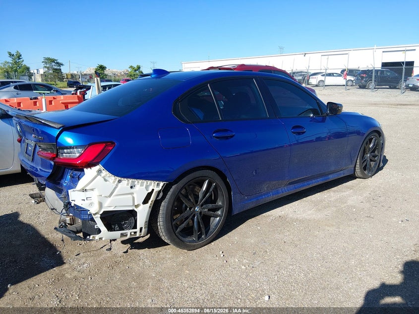 2020 BMW 3er VIN WBA5U9C00LFH34553 IAAI salvage auction — REAR END, Salvage (Illinois), sold $17,200 on 2026-07-16 (photo 4)