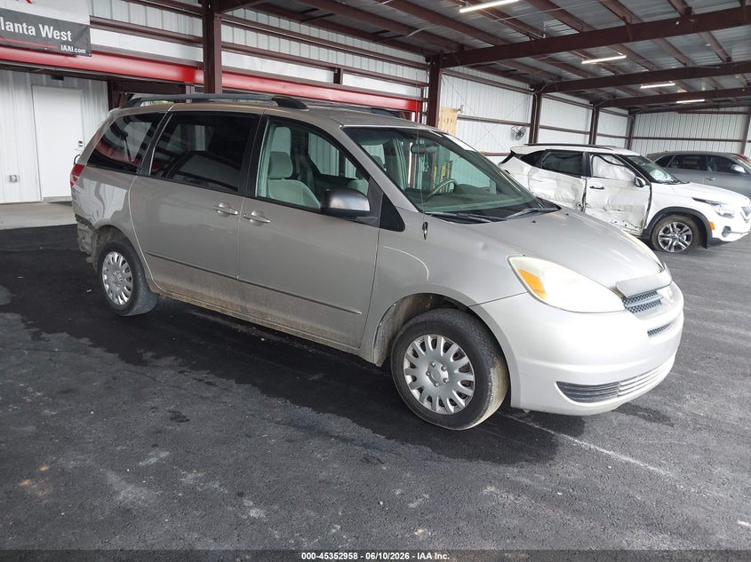2004 Toyota Sienna VIN 5TDZA23CX4S077709 IAAI salvage auction — FRONT & REAR, Salvage (Georgia), sold $425 on 2026-07-14 (photo 1)