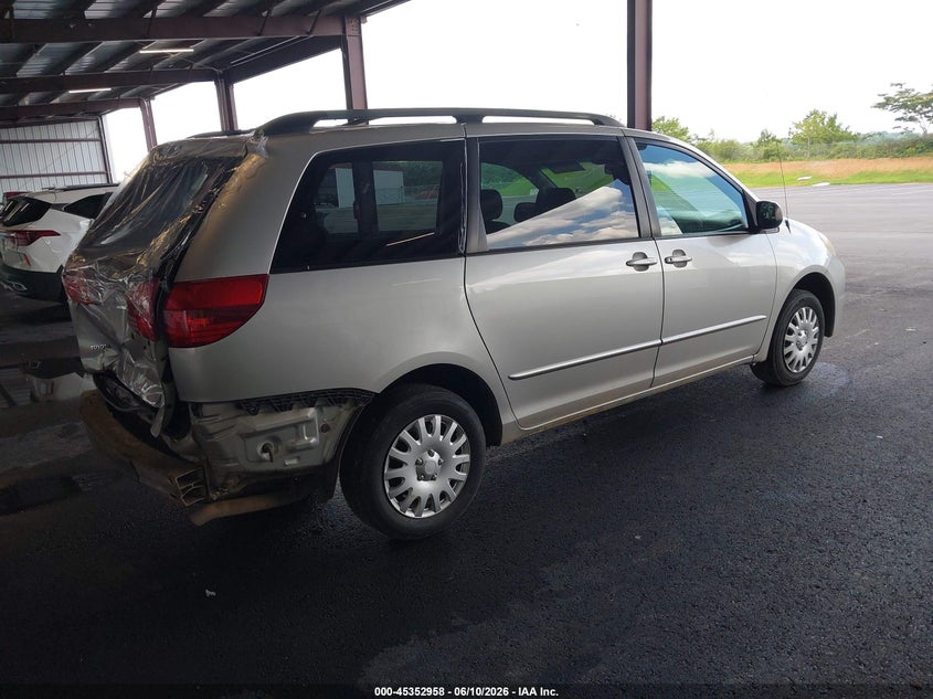2004 Toyota Sienna VIN 5TDZA23CX4S077709 IAAI salvage auction — FRONT & REAR, Salvage (Georgia), sold $425 on 2026-07-14 (photo 4)