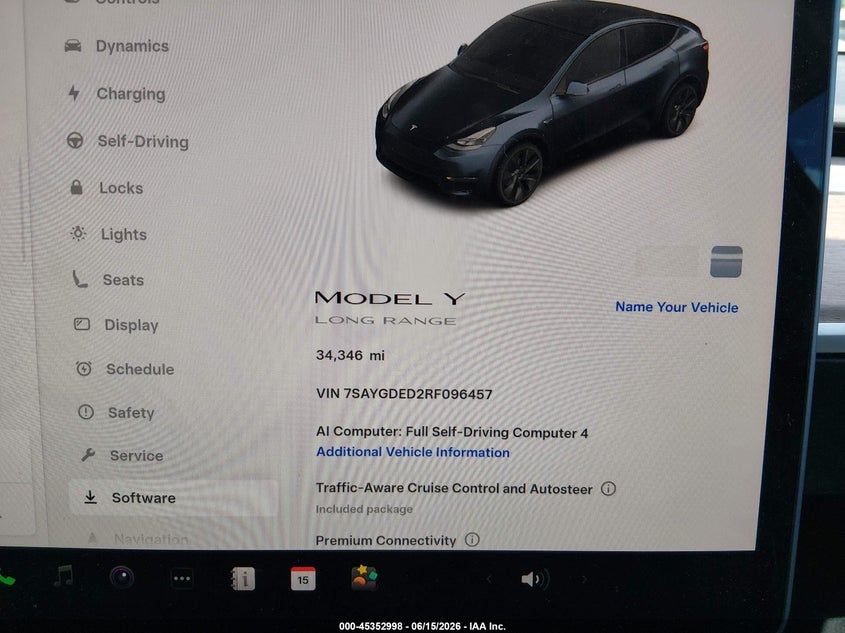 2024 Tesla Model y VIN 7SAYGDED2RF096457 IAAI salvage auction — RIGHT SIDE, Salvage Title, sold $12,000 on 2026-07-30 (photo 7)