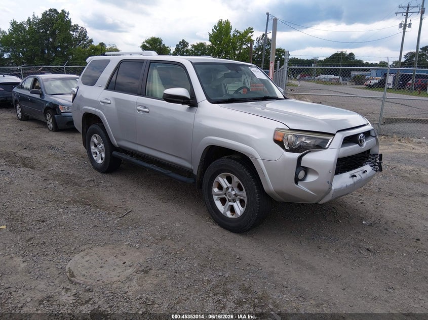 2015 Toyota 4runner VIN JTEBU5JR8F5229816 IAAI salvage auction — FRONT END, Salvage (Virginia), sold $7,550 on 2026-07-10 (photo 1)