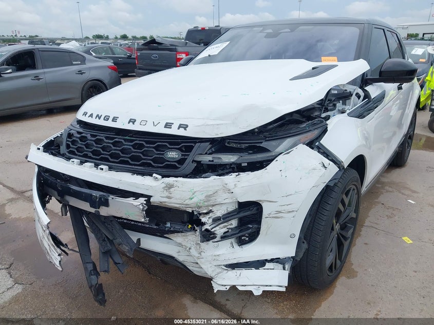2021 Land rover Range rover evoque VIN SALZL2FX0MH123456 IAAI salvage auction — FRONT END, Original (Texas), sold $10,300 on 2026-08-17 (photo 6)