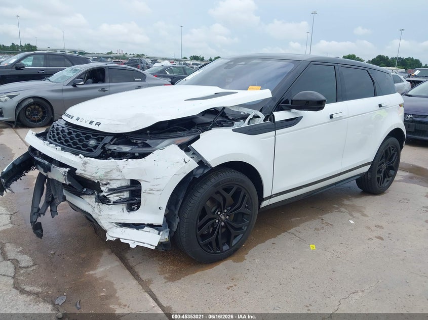 2021 Land rover Range rover evoque VIN SALZL2FX0MH123456 IAAI salvage auction — FRONT END, Original (Texas), sold $10,300 on 2026-08-17 (photo 2)