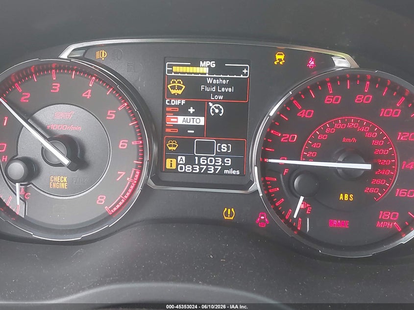 2017 Subaru Wrx sti VIN JF1VA2V60H9814464 IAAI salvage auction — LEFT SIDE, Clear (Washington), sold $7,700 on 2026-07-21 (photo 7)