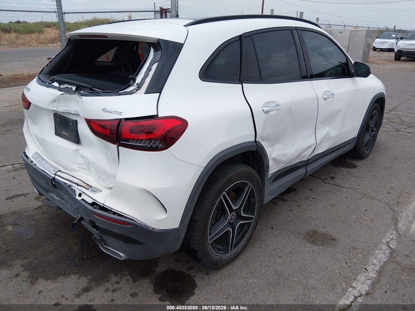 2021 Mercedes-benz Gla-klasse VIN W1N4N4HB4MJ193066 IAAI salvage auction — SIDE, Salvage Title, sold $9,600 on 2026-08-01 (photo 4)