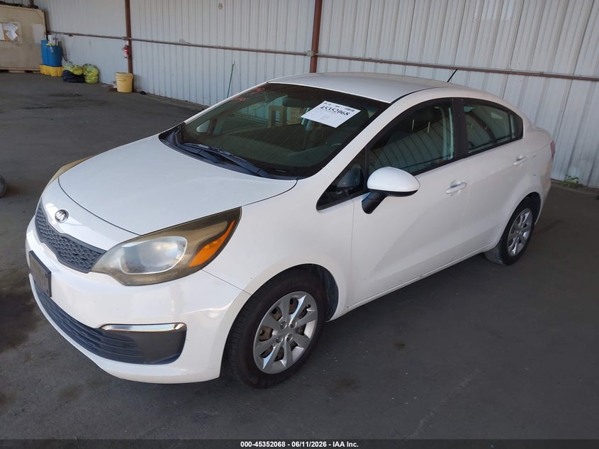 2017 Kia Rio VIN KNADM4A35H6025665 IAAI salvage auction — RIGHT SIDE, Salvage (California), sold $825 on 2026-07-09 (photo 2)