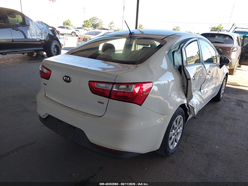 2017 Kia Rio VIN KNADM4A35H6025665 IAAI salvage auction — RIGHT SIDE, Salvage (California), sold $825 on 2026-07-09 (photo 4)