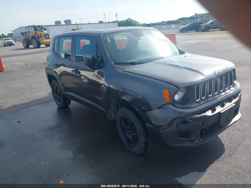 2018 Jeep Renegade VIN ZACCJBAB6JPJ57949 IAAI salvage auction — RIGHT FRONT, Salvage (Missouri), sold $350 on 2026-07-21 (photo 1)