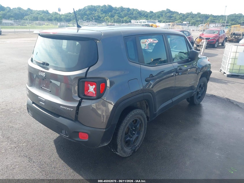 2018 Jeep Renegade VIN ZACCJBAB6JPJ57949 IAAI salvage auction — RIGHT FRONT, Salvage (Missouri), sold $350 on 2026-07-21 (photo 4)