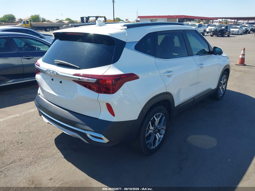 2023 Kia Seltos VIN KNDERCAA1P7391049 IAAI salvage auction — LEFT FRONT, Salvage (Arizona), sold $8,025 on 2026-07-07 (photo 4)