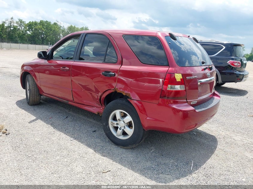 2008 Kia Sorento VIN KNDJD735685837858 IAAI salvage auction — LEFT SIDE, Salvage (Ohio), sold $225 on 2026-07-06 (photo 3)