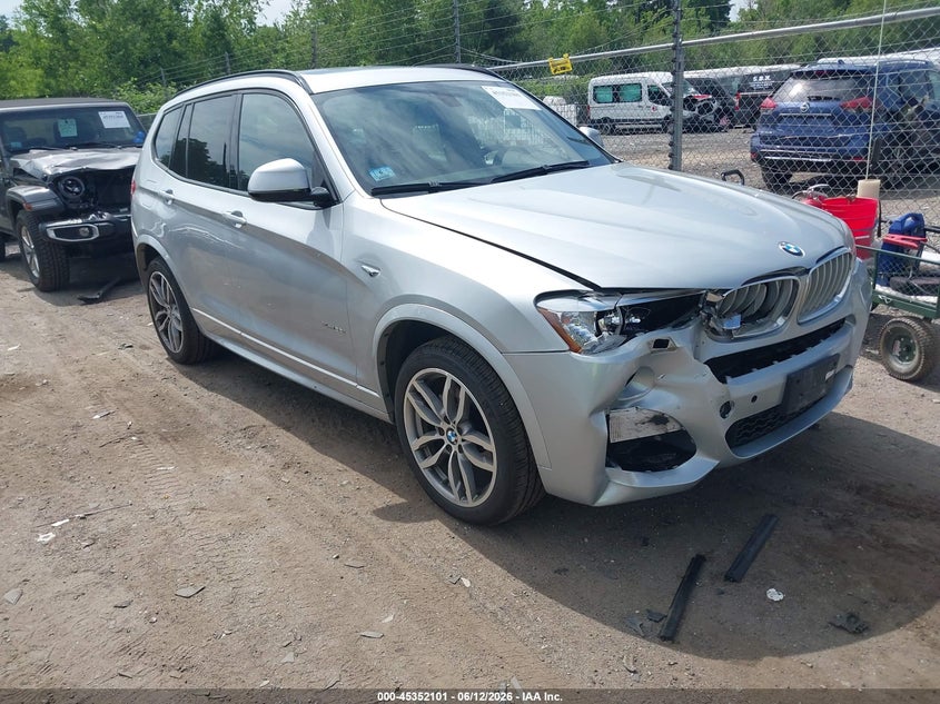 2017 BMW X3 VIN 5UXWX9C32H0T20866 IAAI salvage auction — RIGHT FRONT, Salvage (Massachusetts), sold $2,500 on 2026-07-08 (photo 1)