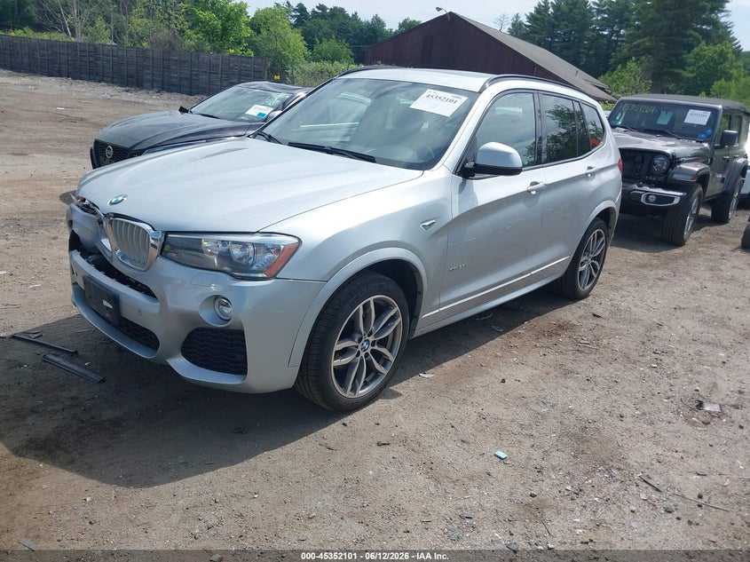 2017 BMW X3 VIN 5UXWX9C32H0T20866 IAAI salvage auction — RIGHT FRONT, Salvage (Massachusetts), sold $2,500 on 2026-07-08 (photo 2)