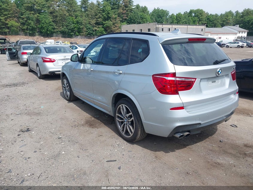 2017 BMW X3 VIN 5UXWX9C32H0T20866 IAAI salvage auction — RIGHT FRONT, Salvage (Massachusetts), sold $2,500 on 2026-07-08 (photo 3)
