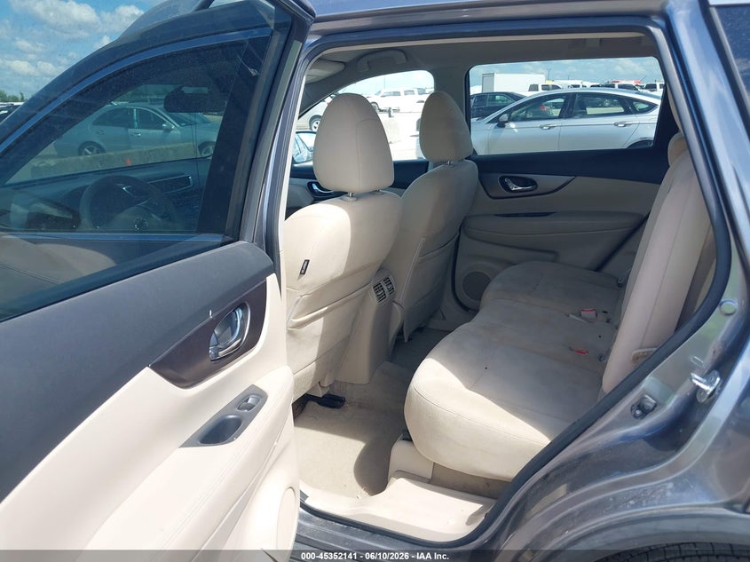 2015 Nissan Rogue VIN KNMAT2MTXFP505488 IAAI salvage auction — FRONT & REAR, Salvage (Texas), sold $725 on 2026-07-15 (photo 8)