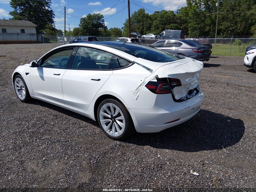 2023 Tesla Model 3 VIN 5YJ3E1EA6PF495323 IAAI salvage auction — REAR END, Salvage Title, sold $8,300 on 2026-08-02 (photo 3)